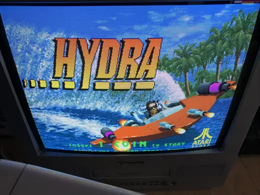 Platine Hydra am Testmonitor